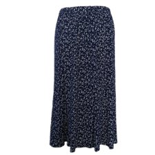Granatowa spódnica w kwiatuszki