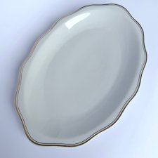 Wielki półmisek Iris Cluj rumuńska porcelana patera złocenia lata 60 vintage elegancja
