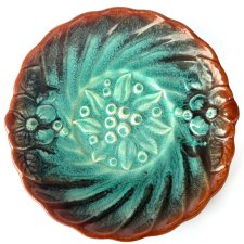 Duża patera Fat Lava Vintage sygnowana Strehla Keramik Niemcy lata 60/70 Mid-Century Modern