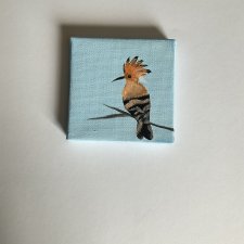 obraz ptaszek ręcznie malowany