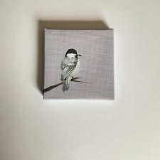 obraz ptaszek ręcznie malowany