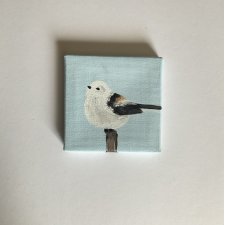 obraz ptaszek ręcznie malowany