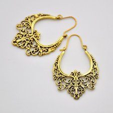Kolczyki orientalne złoto  bogaty filigran ornament