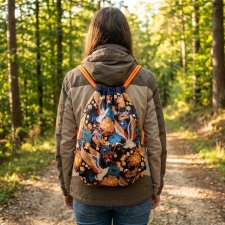 Workoplecak z motywem żurawi