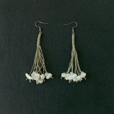 Kwarc lodowy kolczyki Nature