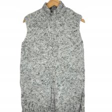 YOURS długi pulower kamizela  z wełną  melanż 44 XXL