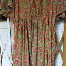Kimono SILK Sissel Eldebo one-of—a-kind now a z metkami kimonowa BOHO  jedwabna sukienka