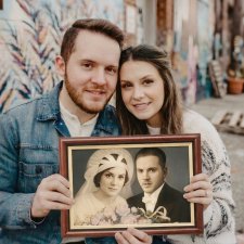 Monidło | Prezent dla Nowożeńców | Portret małżeński | W stylu retro