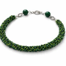 Naszyjnik Mozaika Szmaragdowa - Elegancja w Szkle