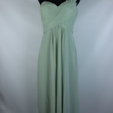 Szyfonowa sukienka maxi pistacja / S