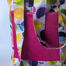 Handmade torba szoper z tkaniny wodoodpornej - gruszki