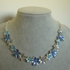 NASZYJNIK EMALIOWANE KWIATKI