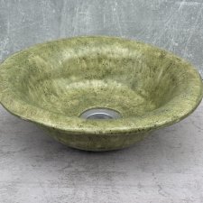 Umywalka nablatowa ceramiczna zielona – designerska misa do łazienki