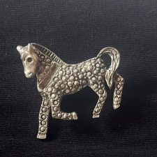 Broszka Vintage Koń konik Czechy Unikat Jablonex