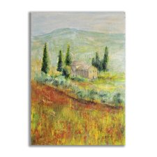 Słoneczna Toskania. Obraz ręcznie malowany.