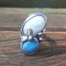 Księżycowy kwiat - pierścionek regulowany