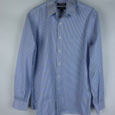 Kirkland koszula bawełna drobne paseczki / 42 - 16,5 custom fit