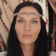 z jadeitem Boho crown/ choker