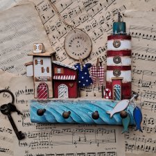 Wieszak z żeglarską przystanią