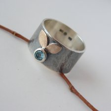 Pierścionek -Topaz London Blue -