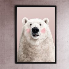 Miś polarny - grafika na plakacie na A3