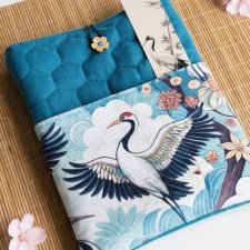 ETUI OCHRONNE NA KSIĄŻKĘ - ŻURAW SZLACHETNY TURKUS