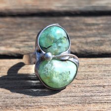 Chryzopraz - pierścionek regulowany