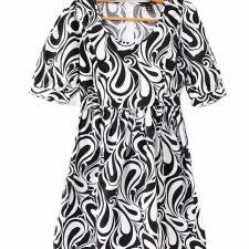 Sukienka vintage bawełniana rozszerzana