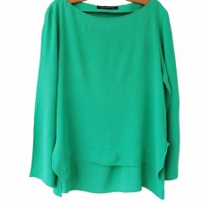 bluzka vintage ZARA zielona elegancka