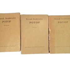 Potop 1953 stare książki vintage 3 tomy