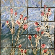 Zestaw kafli ceramicznych "Kwiaty"