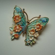 EMALIOWANA BROSZKA MOTYL