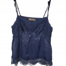 PLUS FINE delikatny top koszulka  koronka 38 M