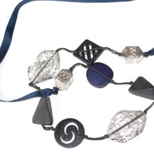 EFEKTOWNE  korale  naszyjnik wstążka