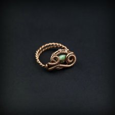 Szmaragd regulowany pierścionek z miedzi