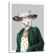 OBRAZ NA PŁÓTNIE 60x80cm KROWA