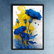 Goździki - grafika na plakacie na A3