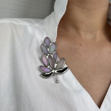 Witrażowa broszka Kwiat Lawenda