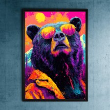 Miś podróżnik - grafika na plakacie na A3