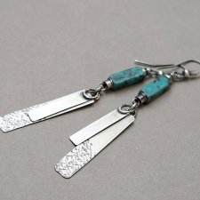 Turkusowe patyczki - kolczyki