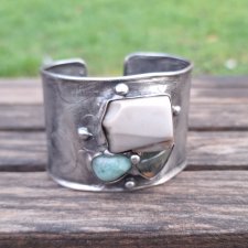 Krzemień i inne - bransoletka regulowana