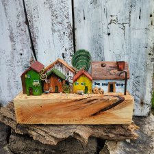 Dekoracja drewniana, wieszak na klucze