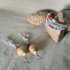 Komplet kolczyki i bransoletka