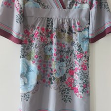 Old Navy tunika w kwiaty szerokie rękawy M boho styl