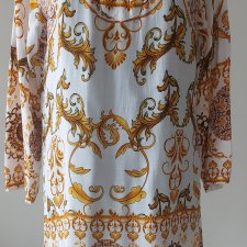 Vintage  sukienka midi wzory M handmade