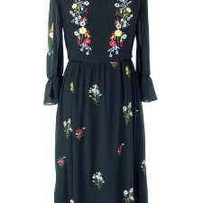 czarna sukienka haftowana folk retro Vero Moda 36 jak nowa