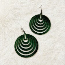 Kolczyki AURA – zielone kolczyki koła ażurowe ✨ lekkie statement glamour