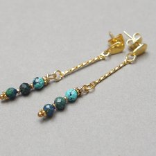 Klejnotki /szmaragdy, turkus, chryzokola/ 2.11.25/ - kolczyki