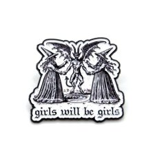 Pin broszka black white czarownice