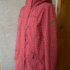 softshell Blutsgeschwister M czerwona kurtka płaszcz kropki